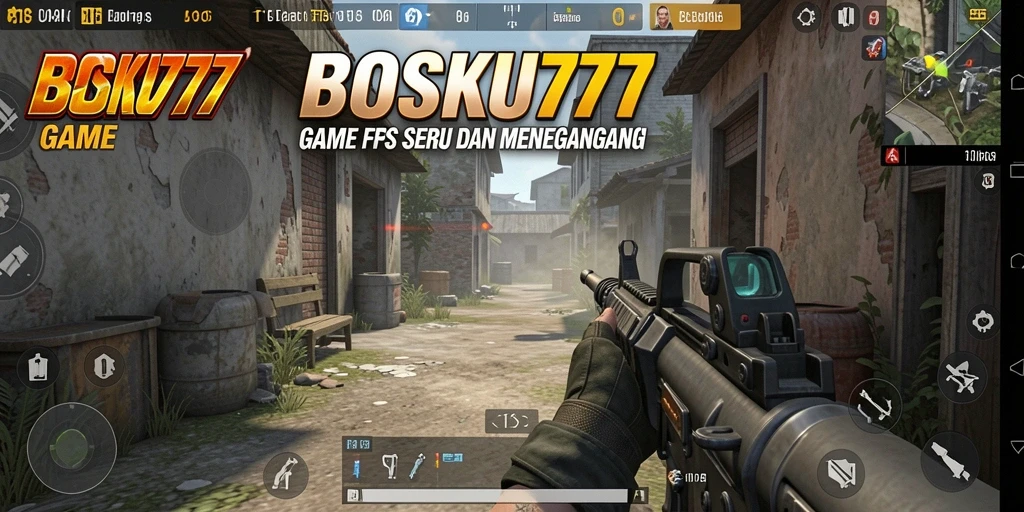 Menampilkan aksi seru dalam gameplay BOSKU777 di dunia FPS.