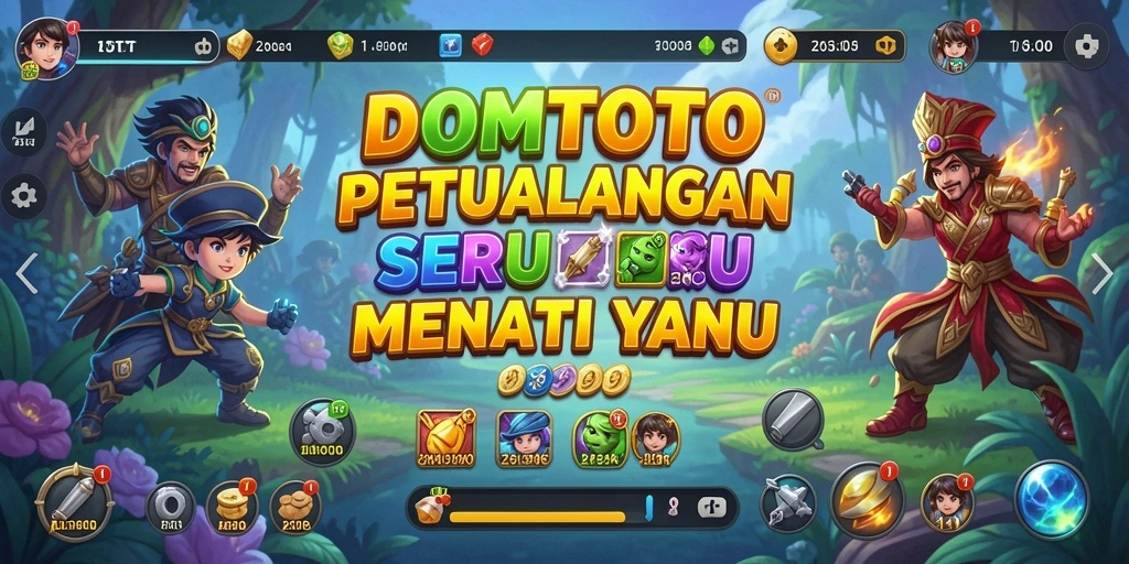 Tampilan gameplay seru dalam DOMTOTO yang penuh petualangan.