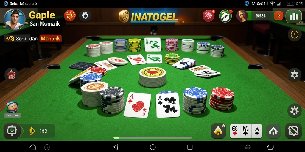 Screenshot gameplay INATOGEL menampilkan serunya bermain Gaple.