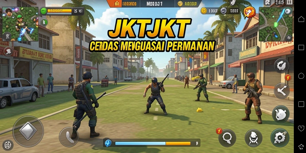 Tampilan gameplay menarik dari JKTJKT yang penuh strategi.
