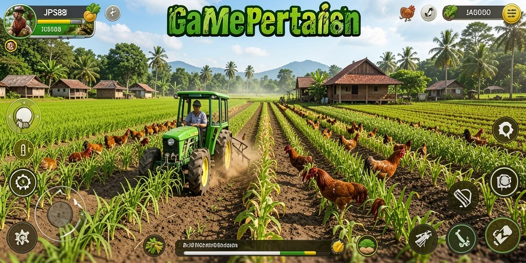 Screenshot menunjukkan gameplay JPS88 yang seru dan interaktif dalam pertanian.