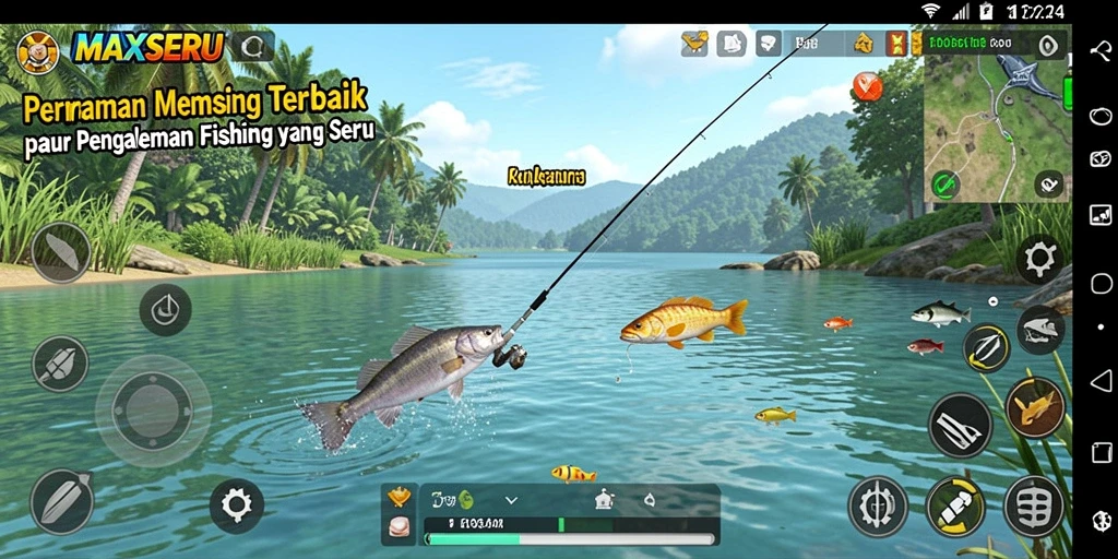 Tangkapan ikan yang menakjubkan dalam gameplay MAXSERU.