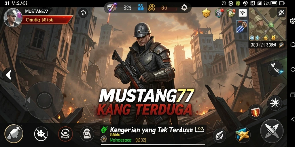 Tampilan gameplay menyeramkan di MUSTANG77 dengan suasana yang mencekam.