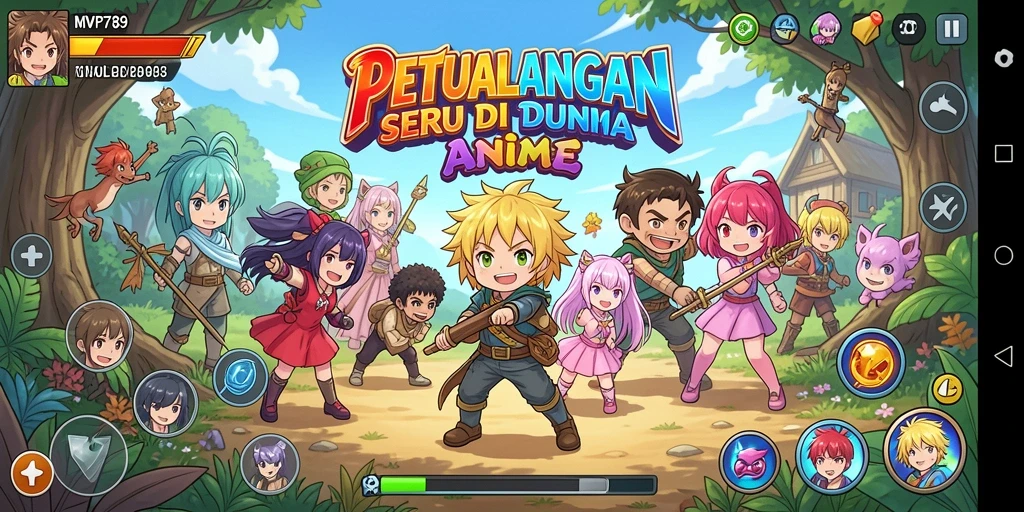 Gameplay seru dengan berbagai karakter Anime ikonik.