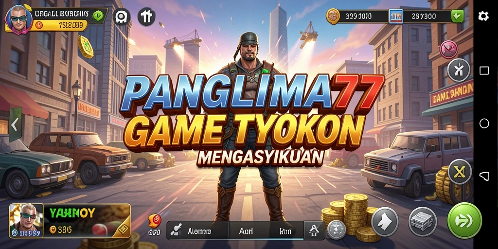 Tampilan menarik gameplay PANGLIMA77 dengan elemen Tycoon.