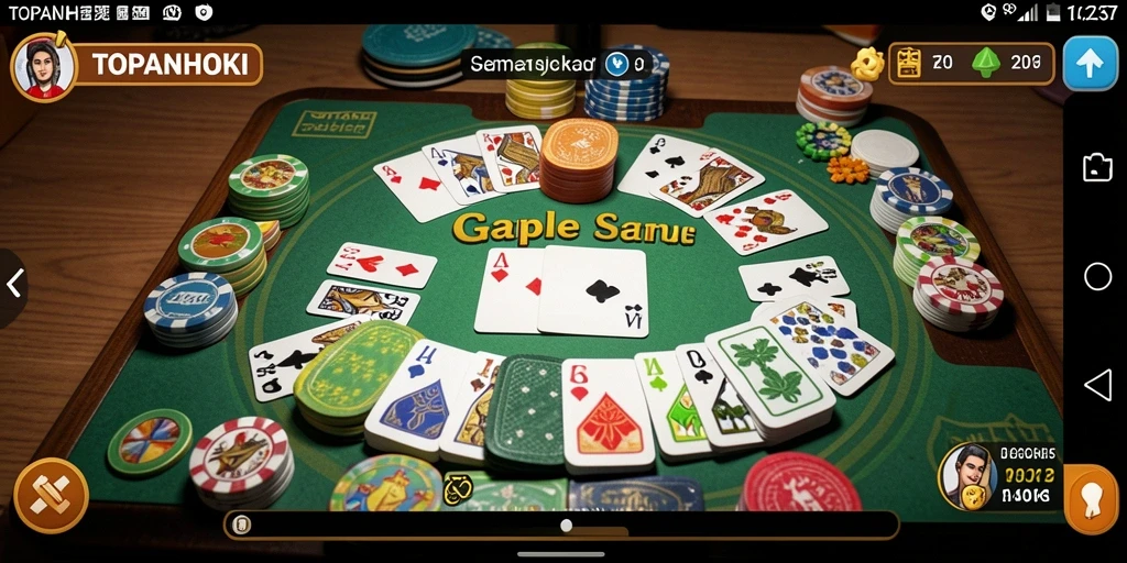 Tangkapan layar gameplay Gaple yang seru dan interaktif.