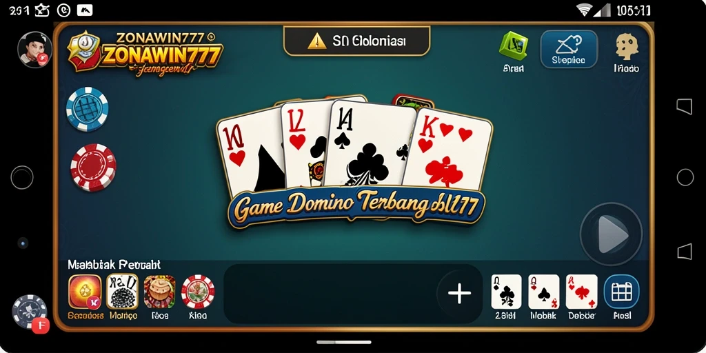 Tampilan gameplay seru dari ZONAWIN777 dalam permainan Domino.
